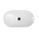 640*370*150mm Bathroom Oval Above Counter Gloss White Ceramic Wash Vessel Basin